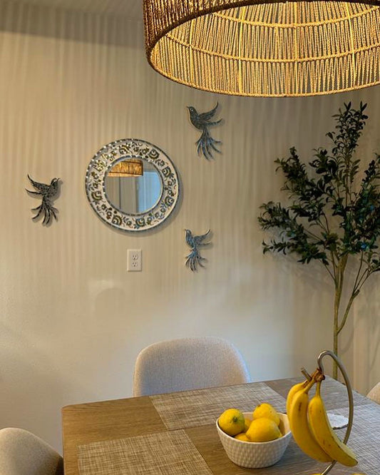 Floral Thikri Wall Mirror