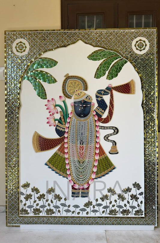 Handpainted Shrinath Ji with Thikri