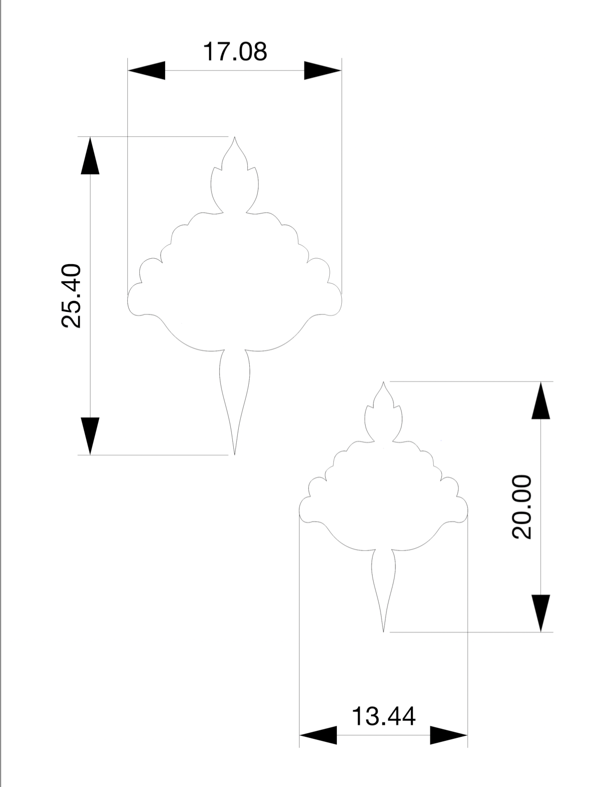 Rose Cut Out (Set of 2)