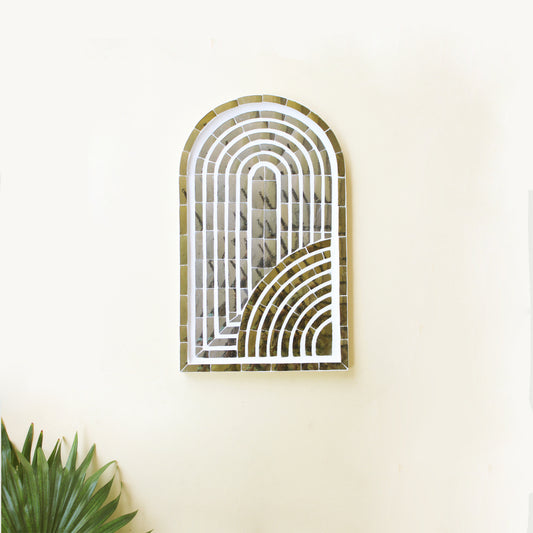Lines - Arched Geometric Thikri Mirror Artwork