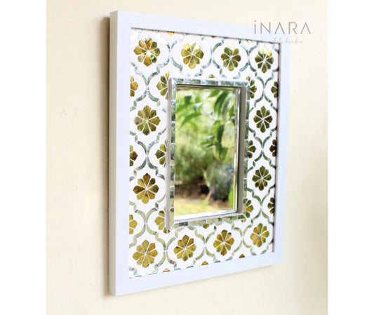 Floral Jali Thikri Wall Mirror