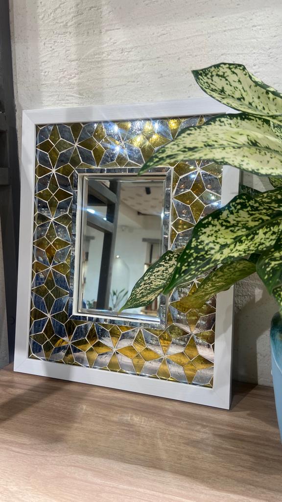 Geometric Jali Thikri Wall Mirror