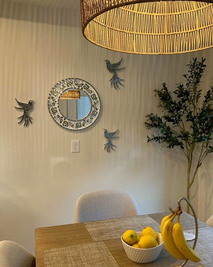 Floral Thikri Wall Mirror