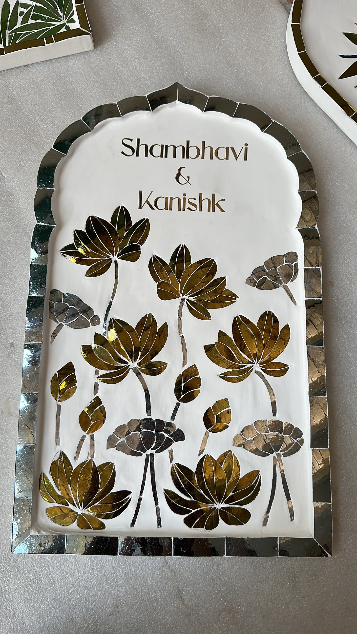 Lotus Leaf Nameplate - Medium