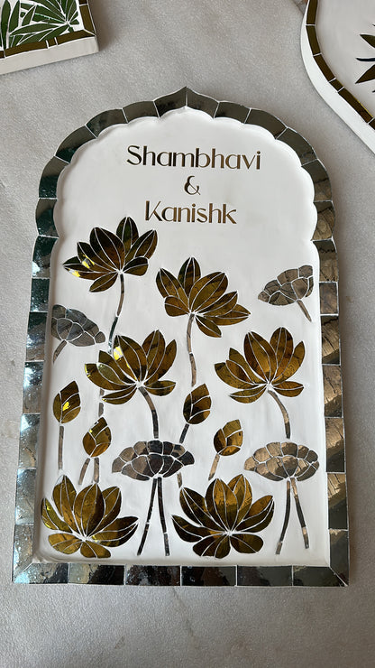 Lotus Leaf Nameplate - Medium