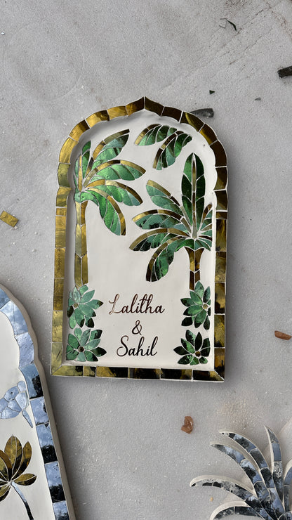 Banana Leaf Nameplate - Small