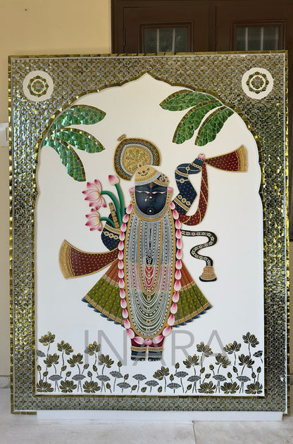 Handpainted Shrinath Ji with Thikri