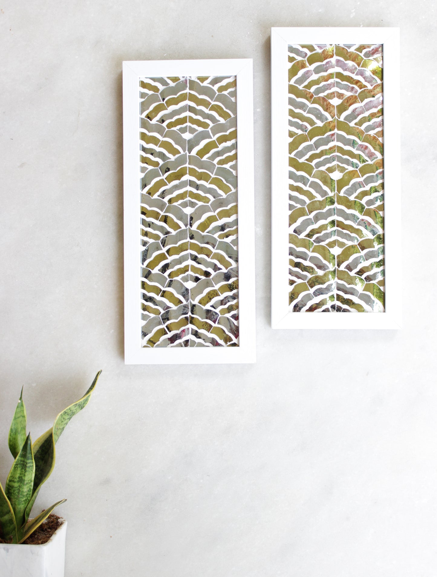 Jharokha Pattern Framed Panels (Set of 2)