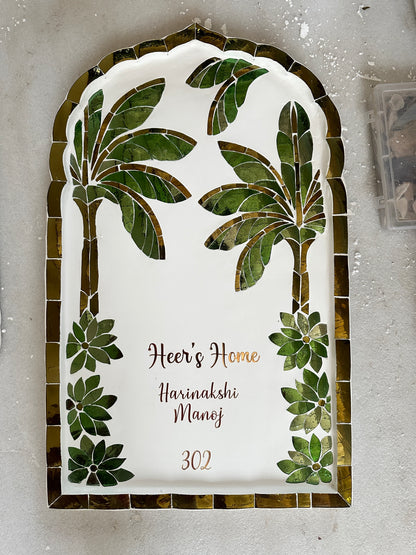 Banana Leaf Nameplate - Large