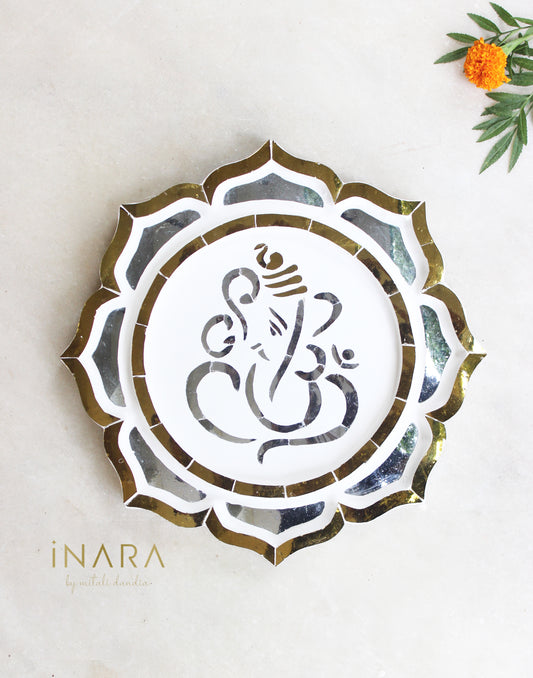 Ganesha with Lotus Thikri Frame