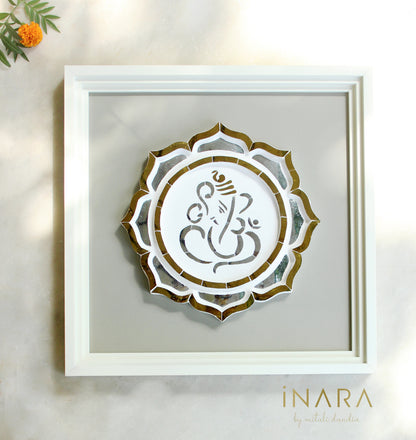 Ganesha with Lotus Thikri Frame