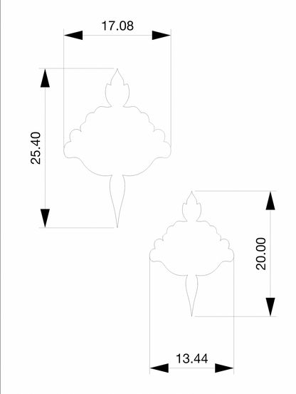 Rose Cut Out (Set of 2)