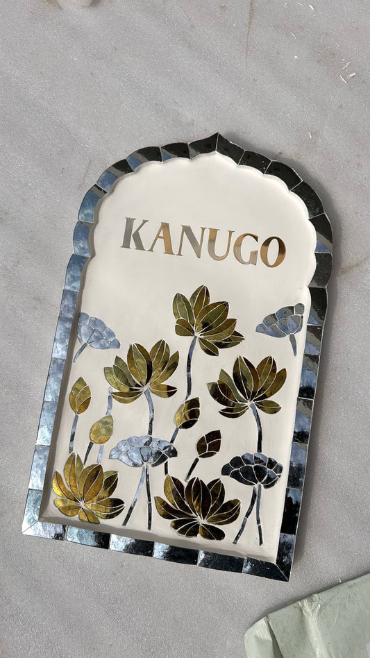 Lotus Leaf Nameplate - Medium