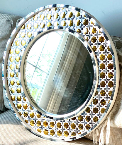 Geometric Thikri Wall Mirror